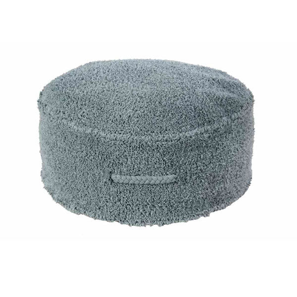 Lorena Canals waschbarer Sitzpouf 'Chill' in vintage blue 50x50x20cm