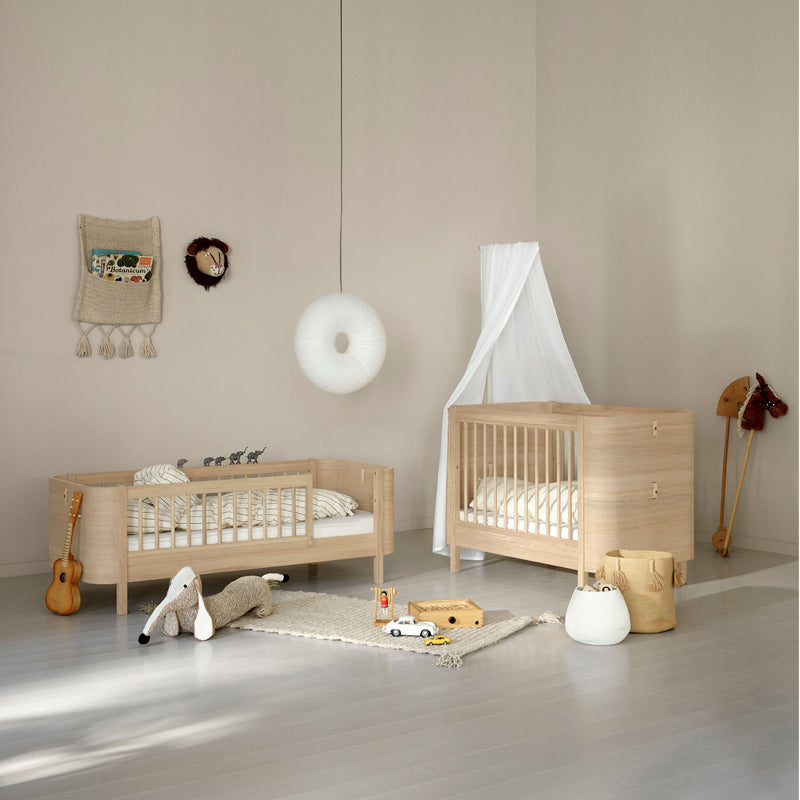 Oliver Furniture Wood Mini+ Geschwisterset eiche (Ergänzung für Babybett inklusive Umbauset Juniorbett 0-9 Jahre eiche)