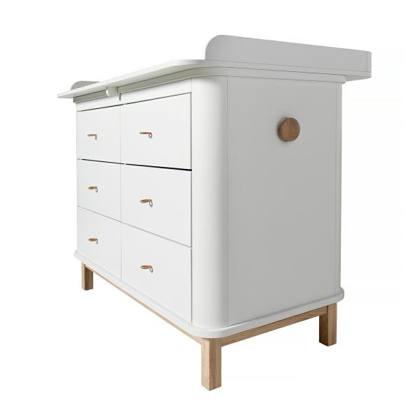 Oliver Furniture Wood Wickelaufsatz groß für Kommode 6 Schubladen