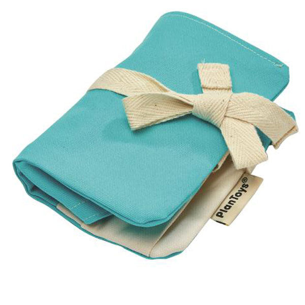 Plantoys Kinderspielzeug Zahnarzttasche mit Zubehör 10 tlg. aus Naturholz und Stoff