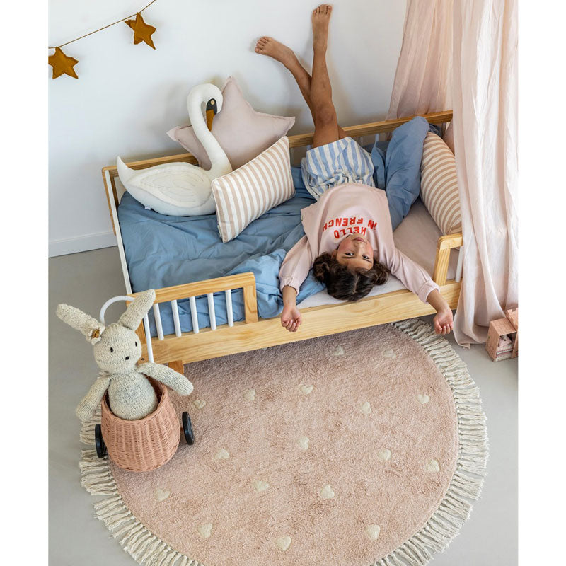 Tapis Petit runder Baumwollteppich 'Fleur' ca. Ø 120cm