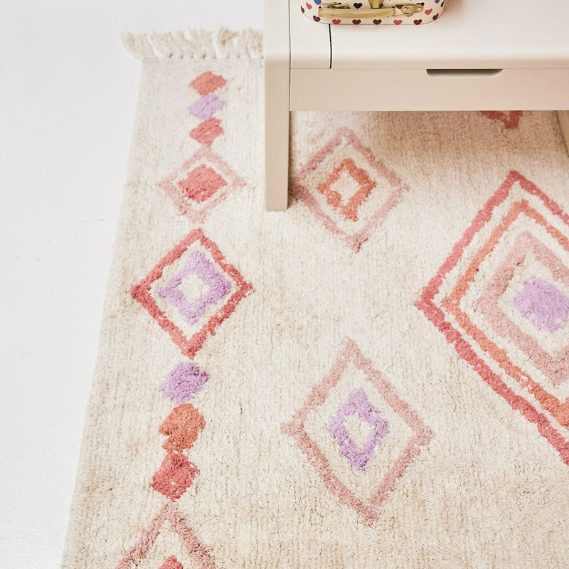 Tapis Petit Baumwollteppich 'Liz' in lila rosa ca. 120x170cm