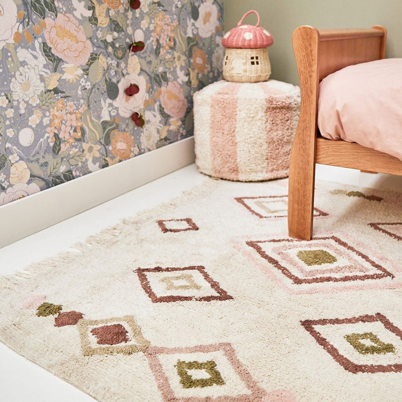 Tapis Petit Baumwollteppich 'Liz' in pink aubergine ca. 120x170cm