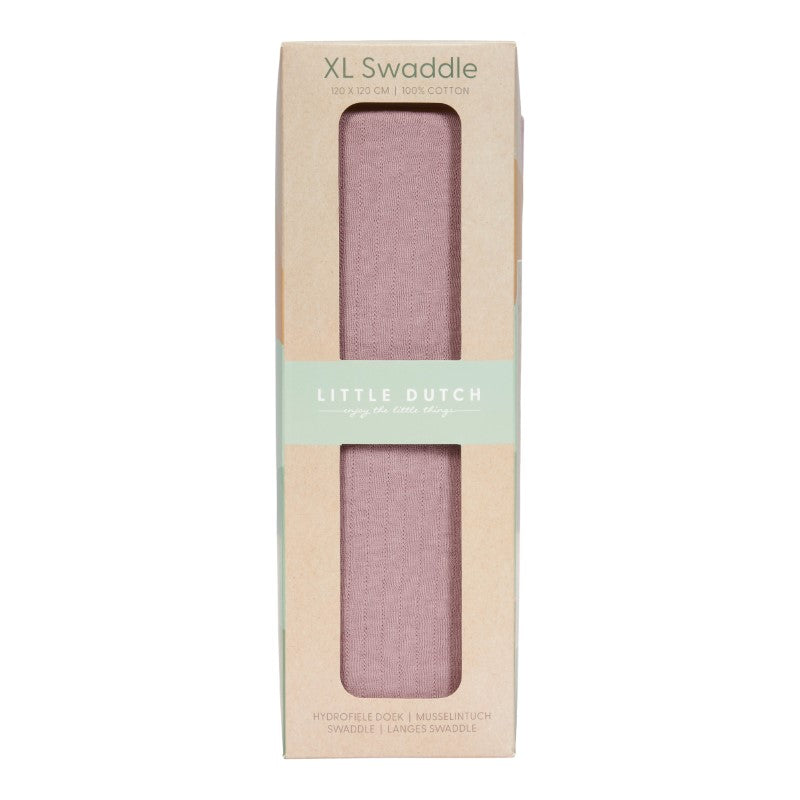 Little Dutch Swaddle/Pucktuch 120x120cm "Pure Mauve"