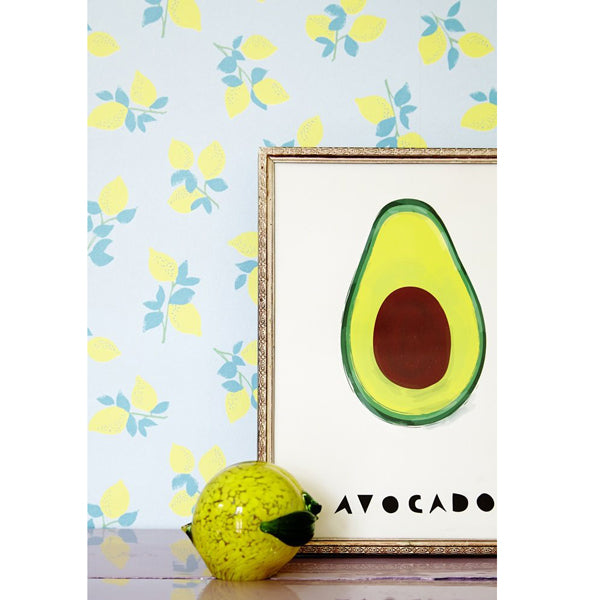 Eijffinger Rice "Everyday Magic" Tapete Juicy Lemon hellblau