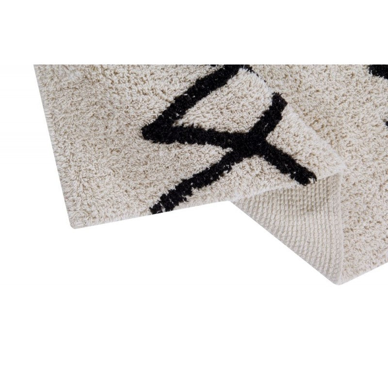 Lorena Canals waschbarer Teppich 'Atlas' in natural/black 120x160cm