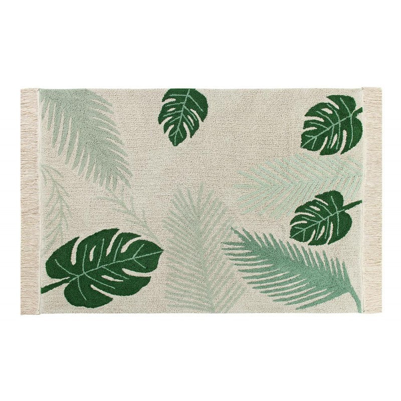 Lorena Canals waschbarer Teppich 'Tropical' in grün 140x200cm