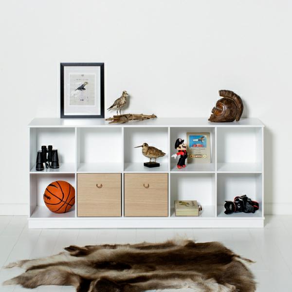 Oliver Furniture Wood Wandregal 5x2 zum Aufhängen