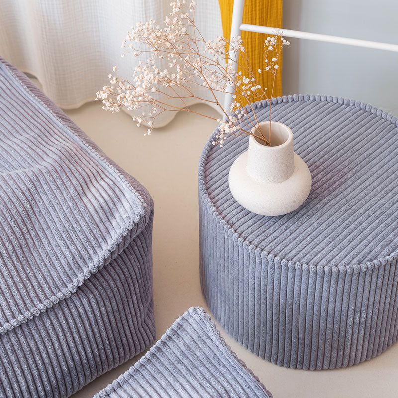 Wigiwama Sitzpouff `Blueberry Blue´ Ø 39,5 x 25 cm
