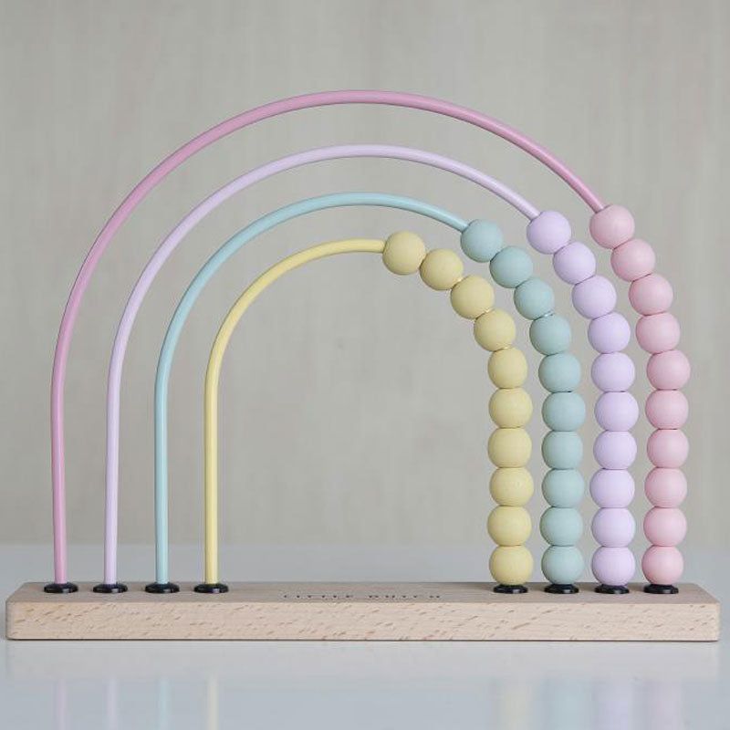 Little Dutch Holzspielzeug Motorik-Regenbogen Abakus pink