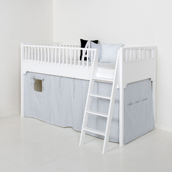 Oliver Furniture Vorhangset hellblau gestreift für halbhohes Bett Seaside Collection