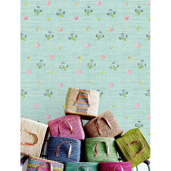Eijffinger Rice "Everyday Magic" Tapete Raffia look mint