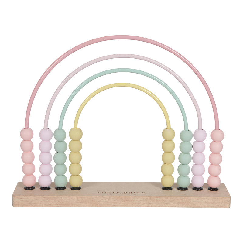 Little Dutch Holzspielzeug Motorik-Regenbogen Abakus pink