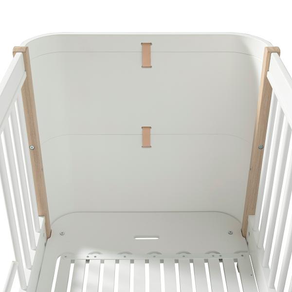 Oliver Furniture Wood Mini+ Babybett inklusive Umbauset Juniorbett 0-9 Jahre weiß/Eiche