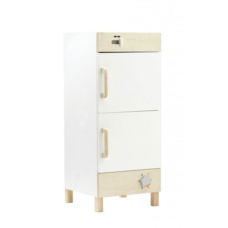 Kids Concept Kühl- und Gefrierschrank aus Holz in natur/weiß ca. H 73cm