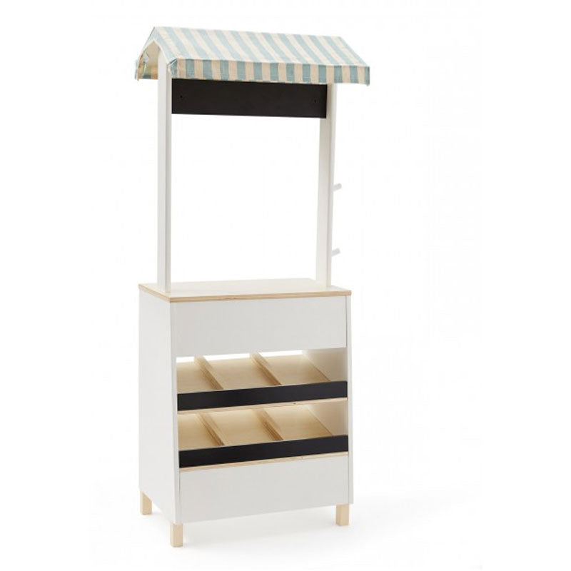 Kids Concept Marktstand aus Holz in weiß/natur ca. H 118cm