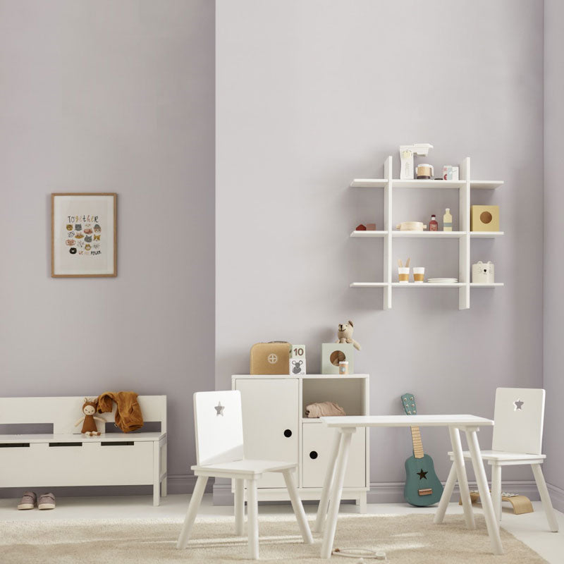 Kids Concept Sitzbank mit Stauraum aus Holz in weiß mit Sitzhöhe 34cm