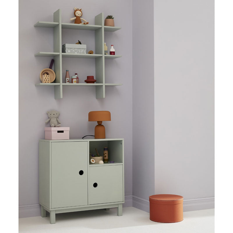 Kids Concept Kommode aus Holz in hellgrün 60x60cm