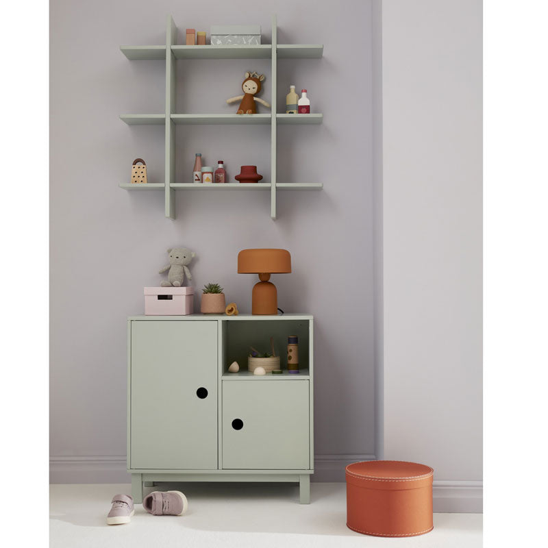 Kids Concept Kommode aus Holz in hellgrün 60x60cm