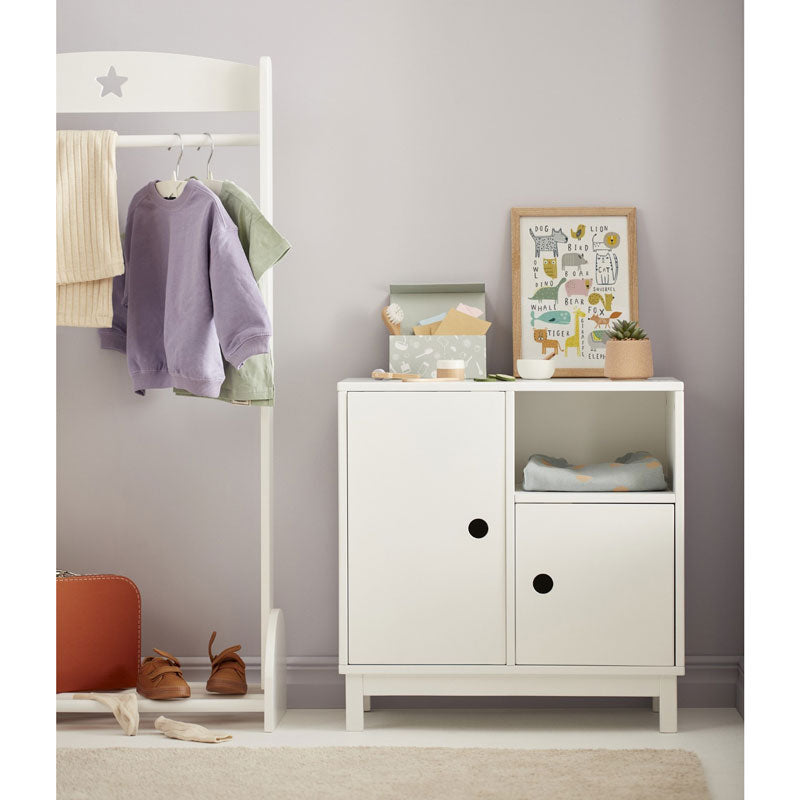 Kids Concept Kommode aus Holz in weiß 60x60cm
