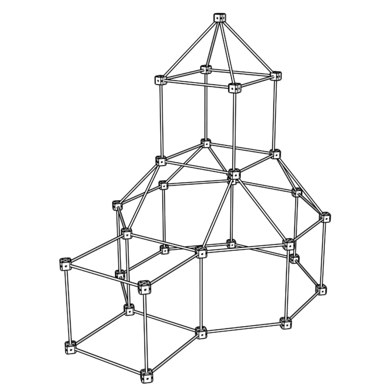 Sarbakane 1001 CABANES 'Biber' - Pack mit 111 Teilen