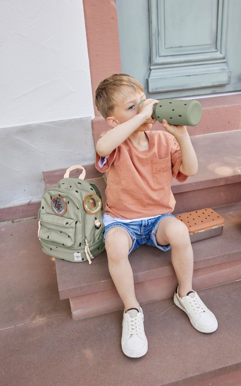 Lässig kleiner Rucksack 'Happy Prints' in oliv