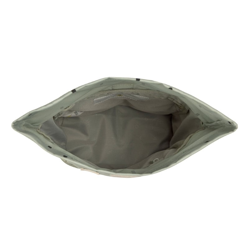 Lässig kleiner Rucksack Rolltop 'Happy Prints' in oliv