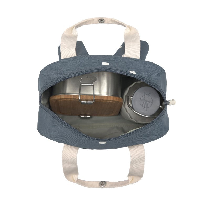 Lässig kleiner Rucksack Square 'Happy Prints' in blau