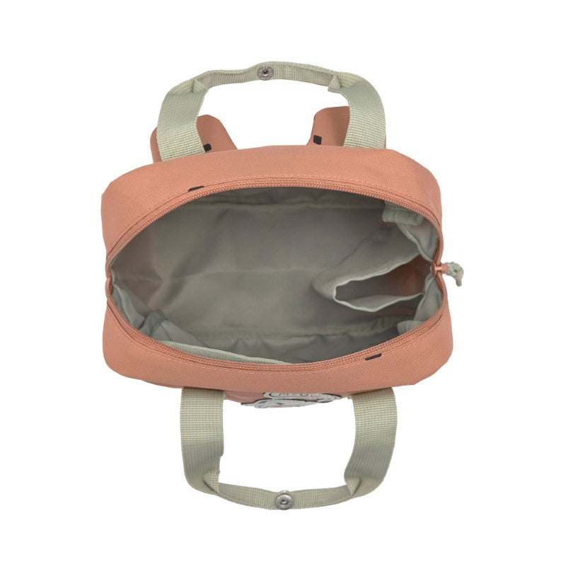 Lässig kleiner Rucksack Square 'Happy Prints' in karamell