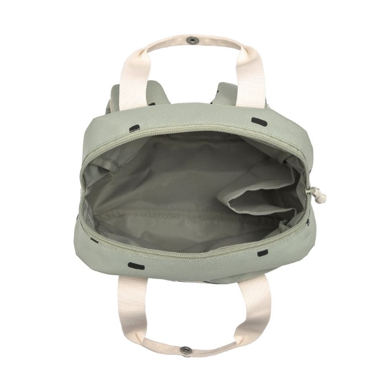 Lässig kleiner Rucksack Square 'Happy Prints' in oliv