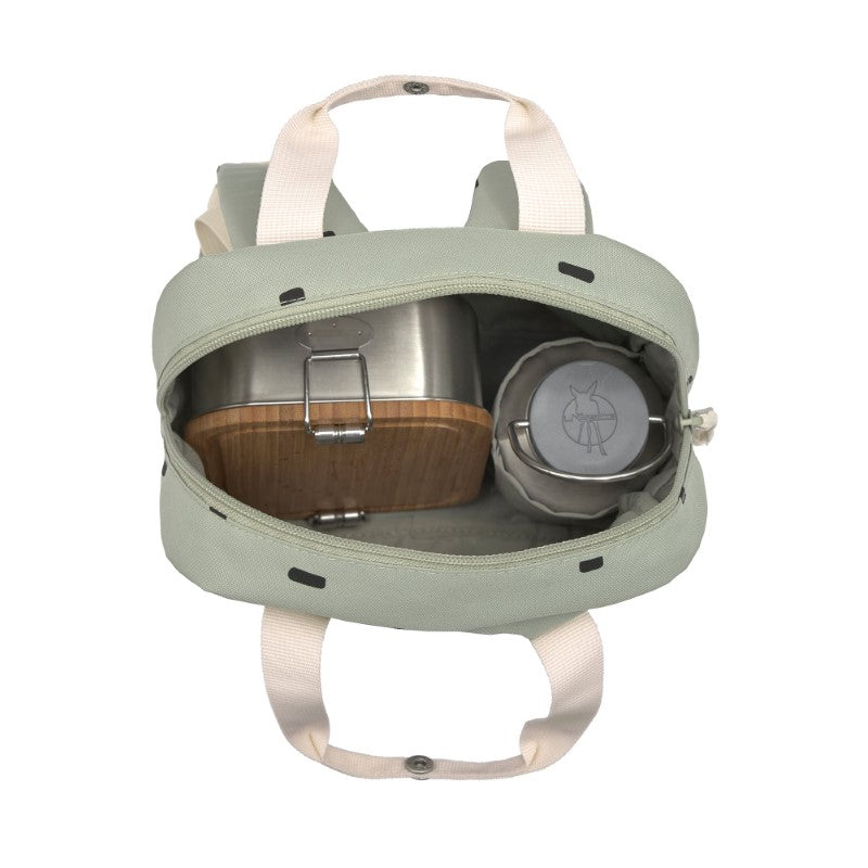 Lässig kleiner Rucksack Square 'Happy Prints' in oliv