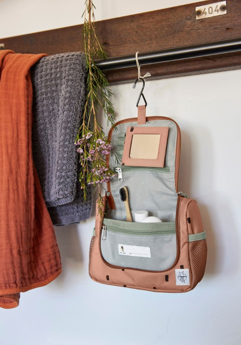 Lässig Kulturbeutel 'Happy Prints' in karamell