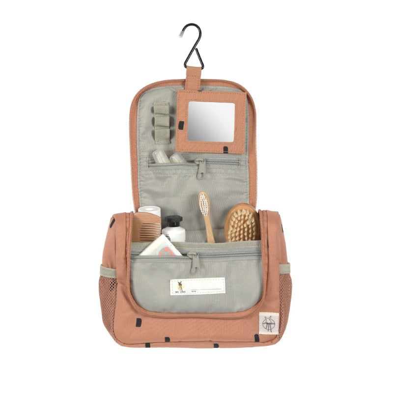 Lässig Kulturbeutel 'Happy Prints' in karamell