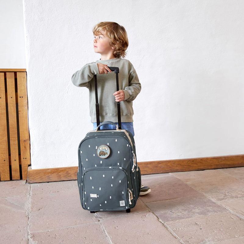 Lässig Kinderkoffer 'Happy Prints' in blau