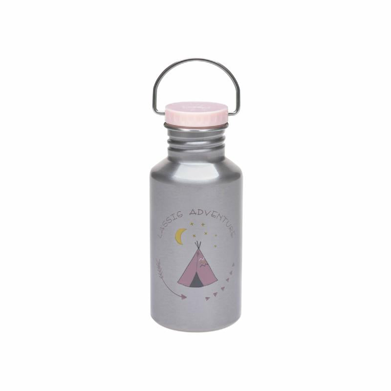 Lässig Trinkflasche Adventure Tipi in rosa