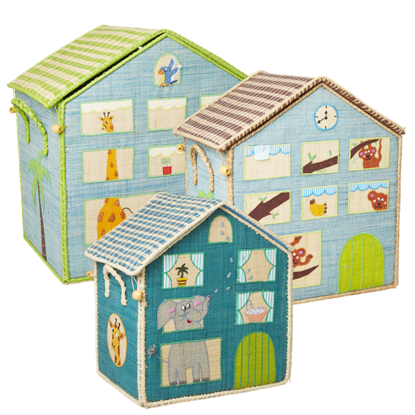 Rice Spielzeugkorb Größe L "Jungle House"