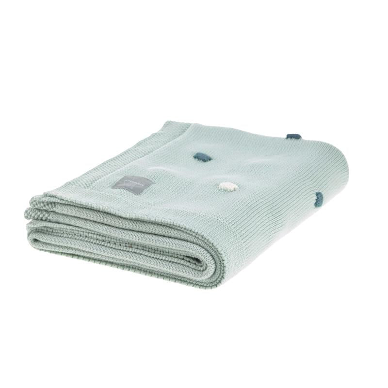 Lässig Babydecke 'Dots' GOTS in mint