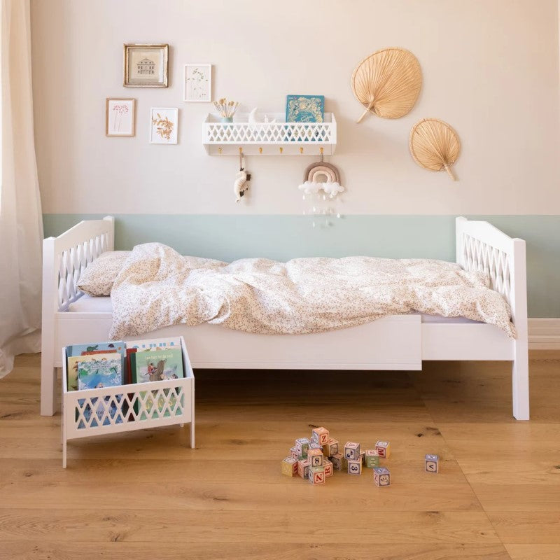 Cam Cam nostalgische Bücherbank/-kiste 'Harlequin' in weiß 39,5x48,8cm