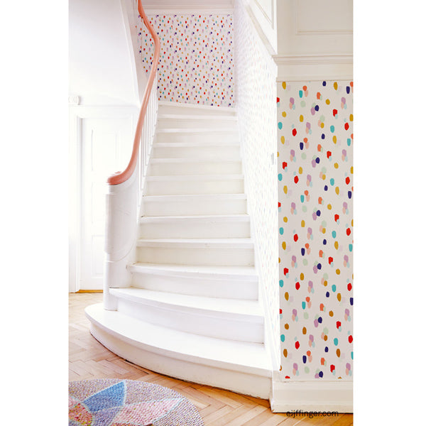 Eijffinger Rice "Everyday Magic" Farbkleckse weiß