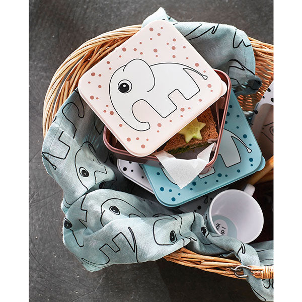 Done by Deer Brotdose 'Happy Dots' Elefant grau