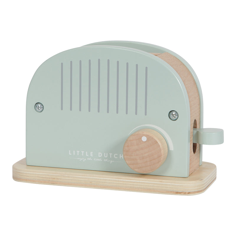 Little Dutch Holzspielzeug Toaster Set 10-teilig mint