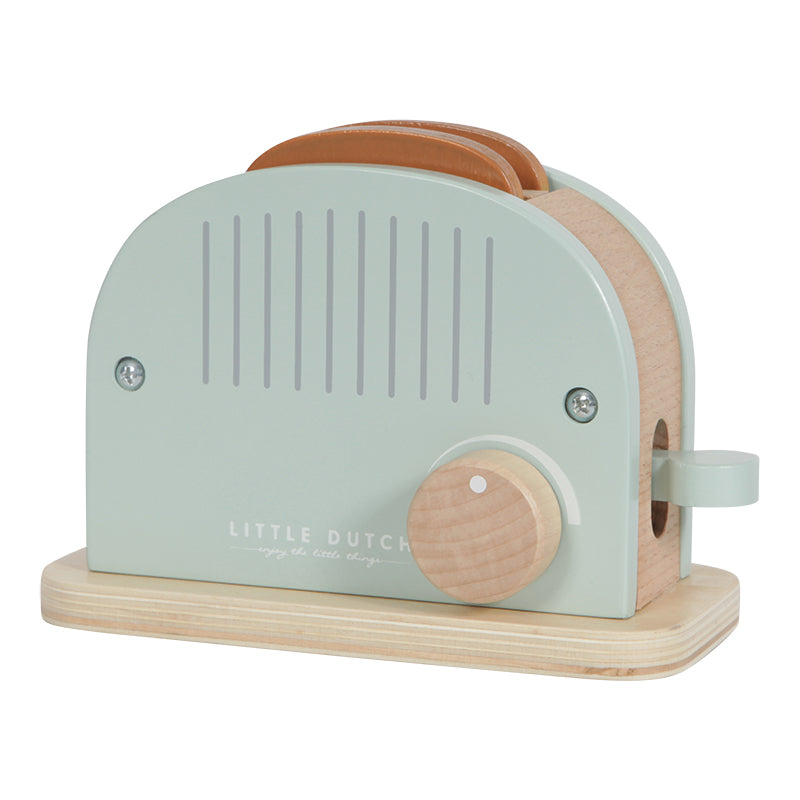 Little Dutch Holzspielzeug Toaster Set 10-teilig mint