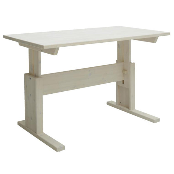 LIFETIME höhenverstellbarer Schreibtisch in weiß oder white wash - Breite 120cm