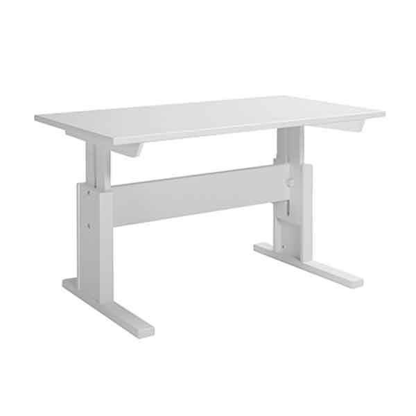 LIFETIME höhenverstellbarer Schreibtisch in weiß oder white wash - Breite 120cm