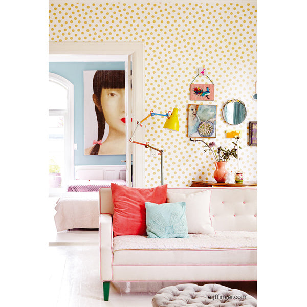 Eijffinger Rice "Everyday Magic" Glitzerpunkte gold