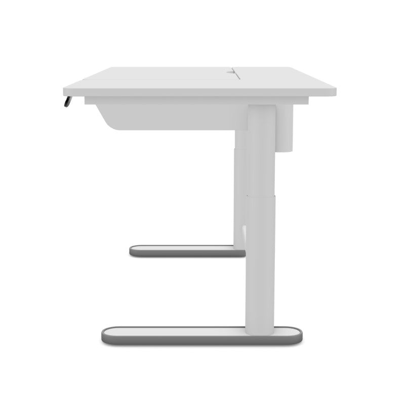 LIFETIME elektrisch verstellbarer Schreibtisch ERGO mit Klappteil links