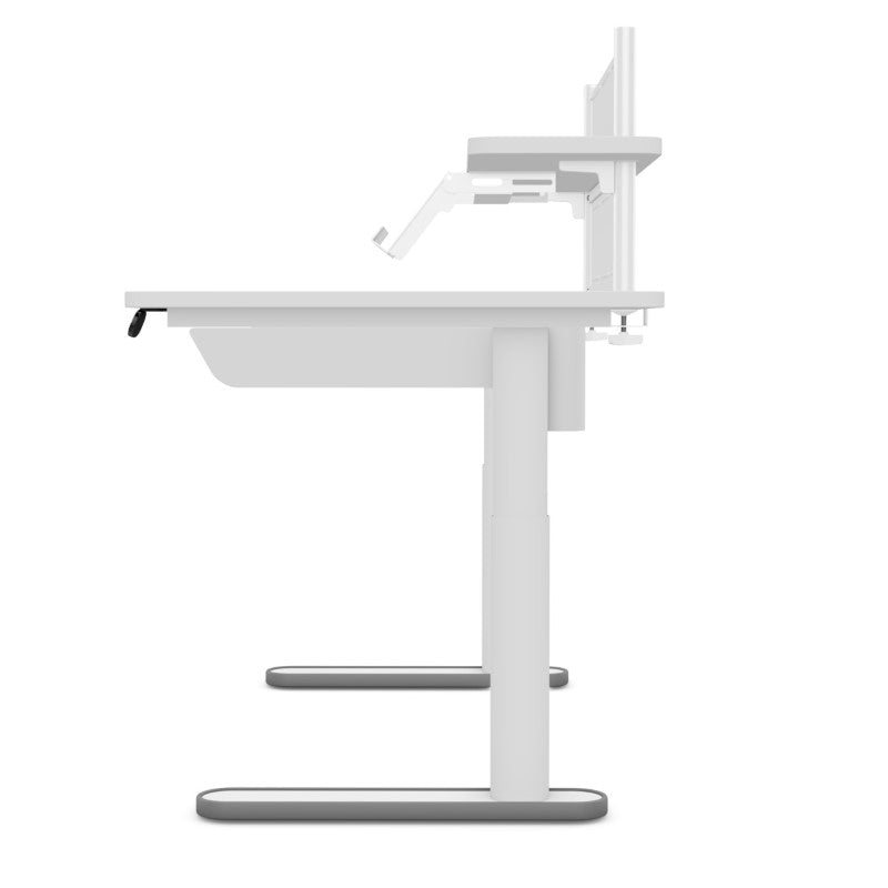 LIFETIME elektrisch verstellbarer Schreibtisch ERGO mit Klappteil links