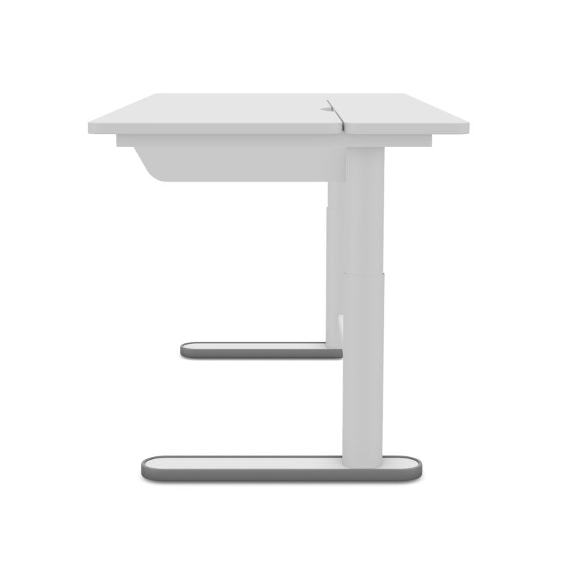 LIFETIME elektrisch verstellbarer Schreibtisch ERGO mit Klappteil rechts