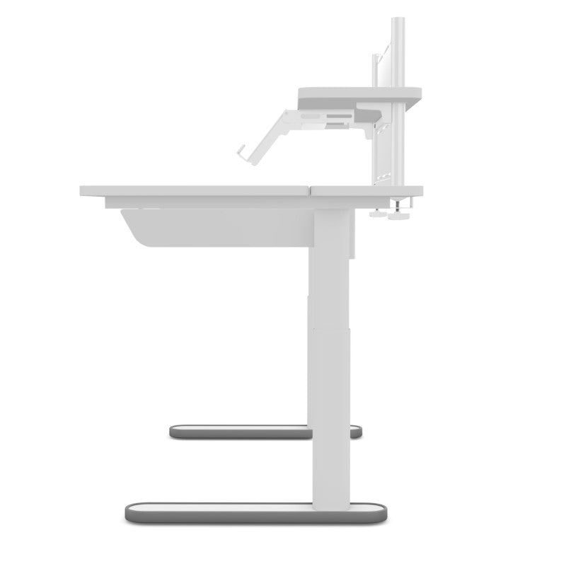 LIFETIME elektrisch verstellbarer Schreibtisch ERGO mit Klappteil rechts