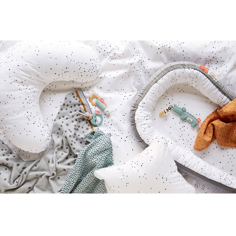 Done by Deer Schnullertuch / Spielzeug 'Croco Krokodil' jade-grün ca. 17cm